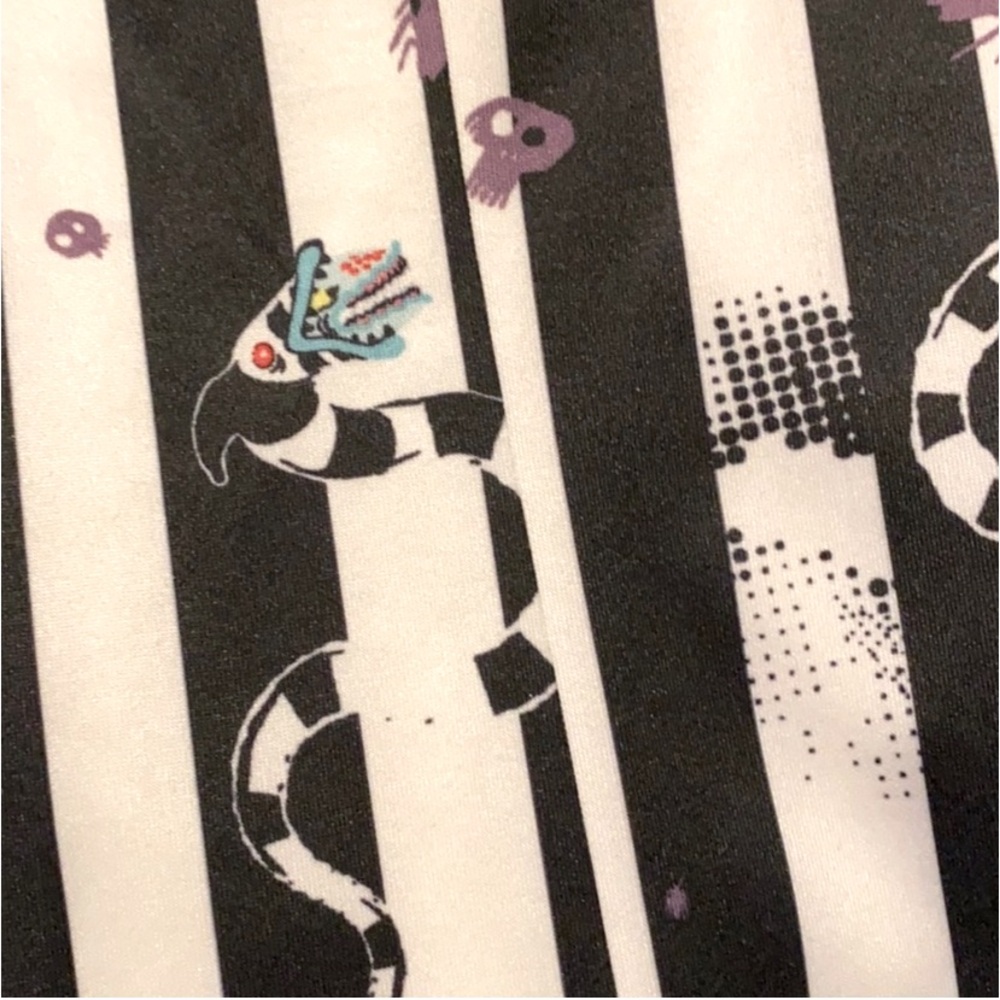 HP BEETLEJUICE-MATCHING CIRCLE SKIRT & LONG SLEEVE TOP SET~PETER PAN COLLAR - Picture 10 of 11